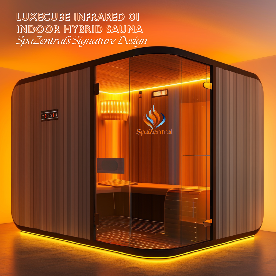 LuxeCube Infrared 01 Indoor Hybrid Sauna: SpaZentral's Signature Design