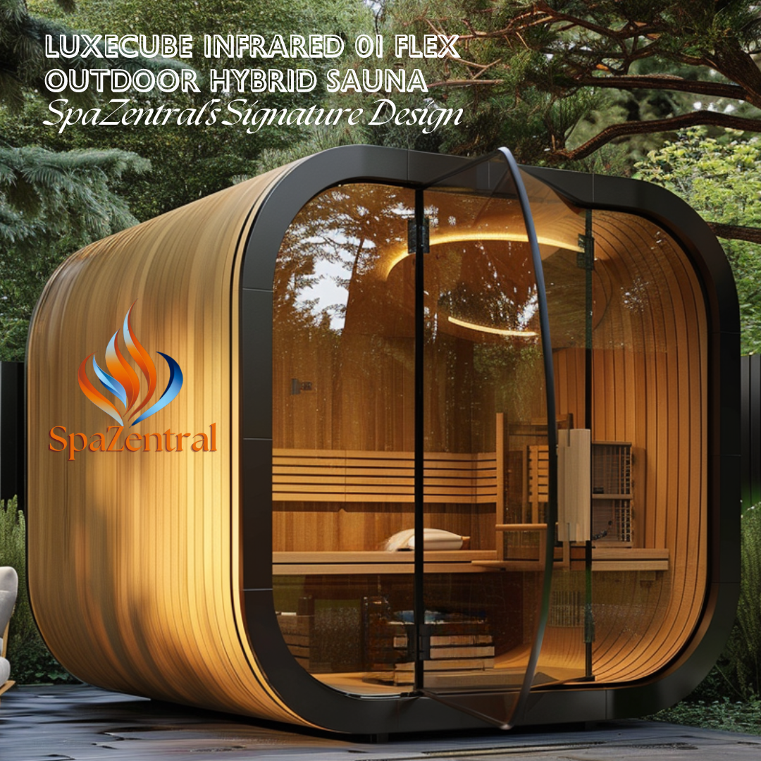 LuxeCube Flex 01 Infrared Outdoor Hybrid Sauna by SpaZentral