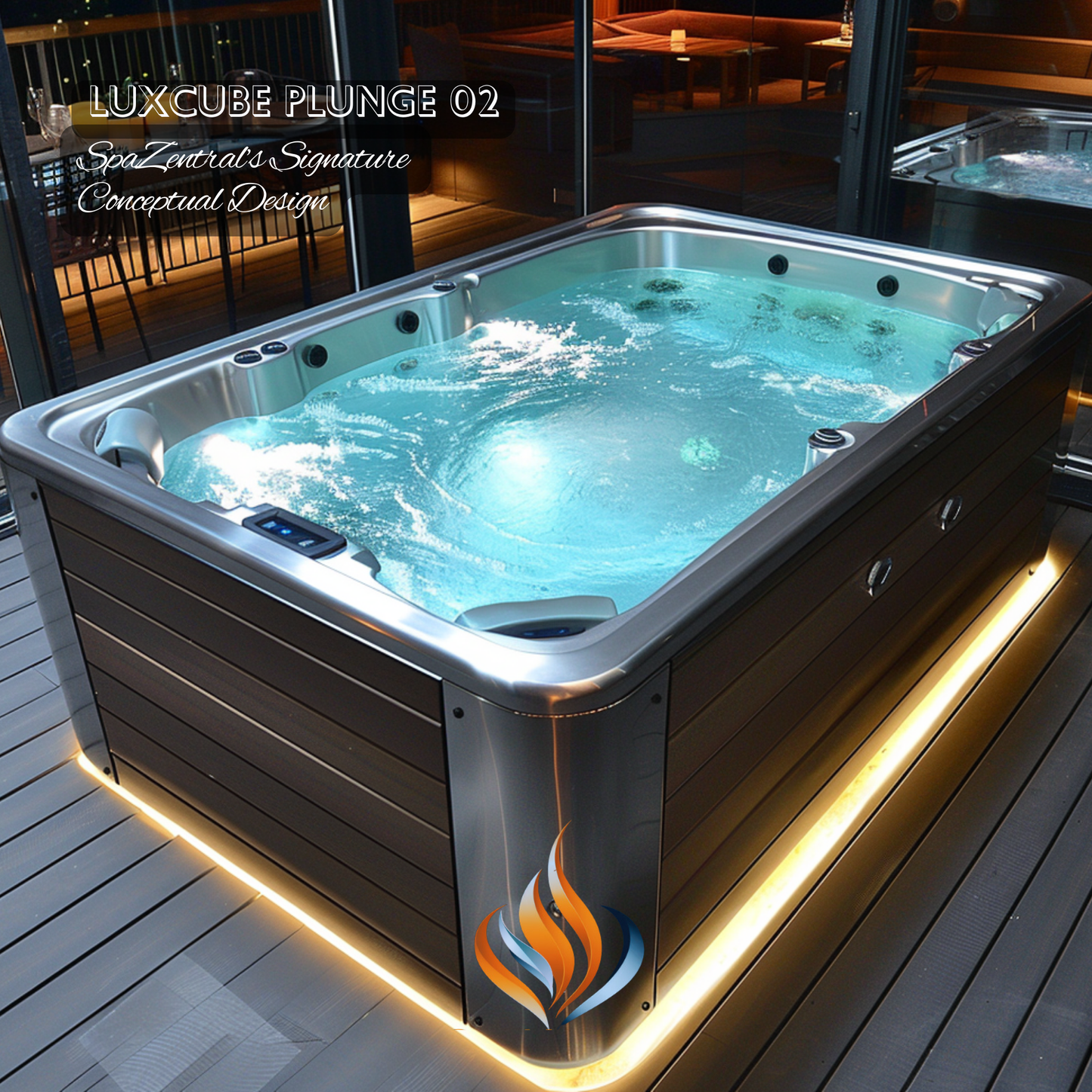 LuxCube Hybrid Cold Plunge 02 with Dynamic Rotating Water System