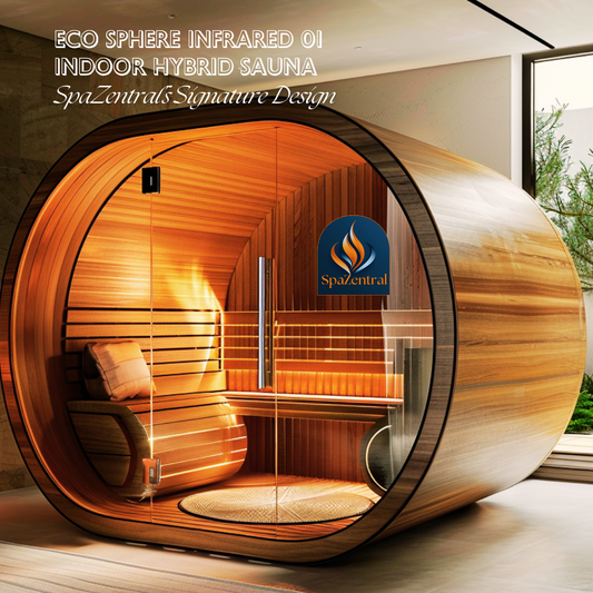 EcoSphere Infrared 01 Indoor Hybrid Sauna: SpaZentral's Signature Design