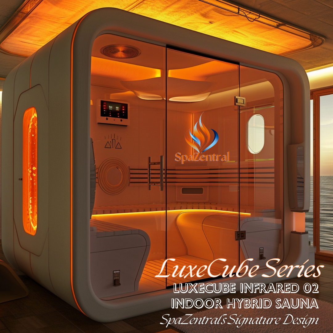 LuxeCube Infrared 02 Indoor Hybrid Sauna: SpaZentral's Signature Design